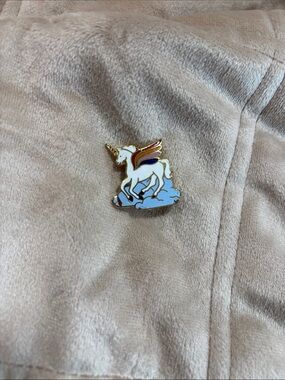 Vintage Unicorn Rainbow Wing Cloud Enamel Pin